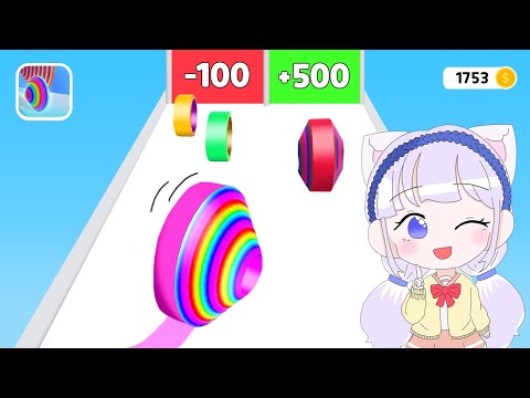 테이프공을 크게 만들며 달려요! Circle Up Game