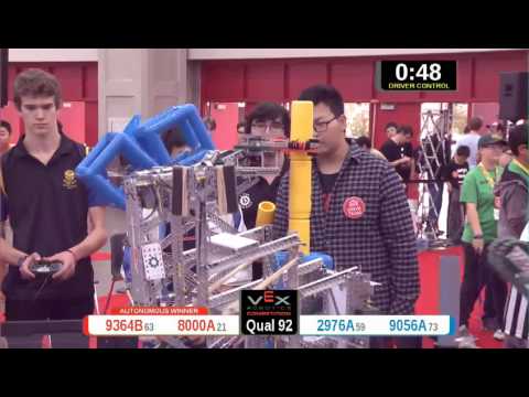 2015 VRC Arts Q92 - 9364B 8000A vs 2976A 9056A - 85 to 75 - VEX Worlds 2015 - Arts Division