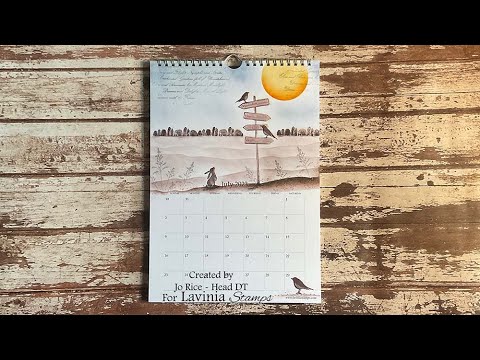 A Summer Scene for July’s Calendar Page by Jo Rice - A Lavinia Stamps Tutorial