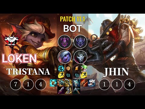 JDG LokeN Tristana vs Jhin Bot - KR Patch 11.1