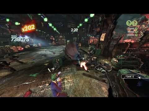 Batman Arkham City Joker's Carnival Challenge. Beating 1 Million points with a 277x combo.