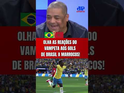 OLHA AS REAÇÕES DO VAMPETA AOS GOLS DE BRASIL 1 X 1 MARROCOS! | ESTREIA NA COPA DO MUNDO!