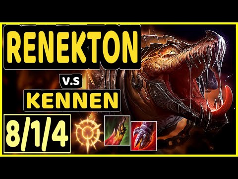 TRUKLAX (RENEKTON) vs KENNEN - 8/1/4 KDA TOP GAMEPLAY - EUW Ranked MASTER