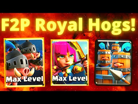 BEST ROYAL HOGS ROYAL RECRUITS DECK for Clash Royale Season 21! - Best F2P Deck for Ladder Pushing!
