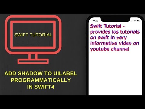 How to add shadow to UILabel text in swift 4