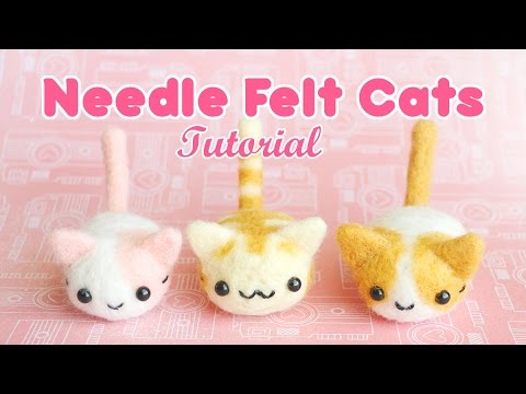 DIY Needle Felt Cats Tutorial