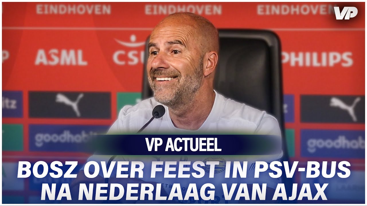 Thumbnail for article: Bosz onderdeel van PSV-feest: 'Wat denk je? Dat ga je toch niet temperen, man'