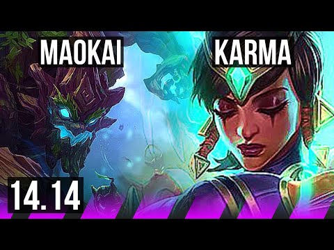 MAOKAI & Draven vs KARMA & Caitlyn (SUP) | 3/1/7, 500+ games | EUW Master | 14.14