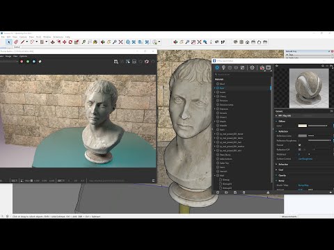 VRAY Sketchup Videocourse - 12 - Materials, Textures, Diffuse, Bump, Glossiness and Roughness, PBR