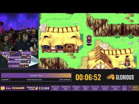Golden Sun [Any% No Save & Quit] by Plexa - #ESASummer24
