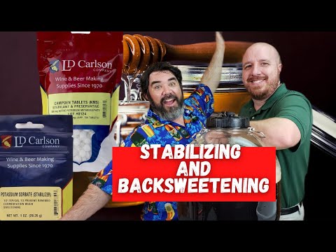 Stabilizing and Backsweetening