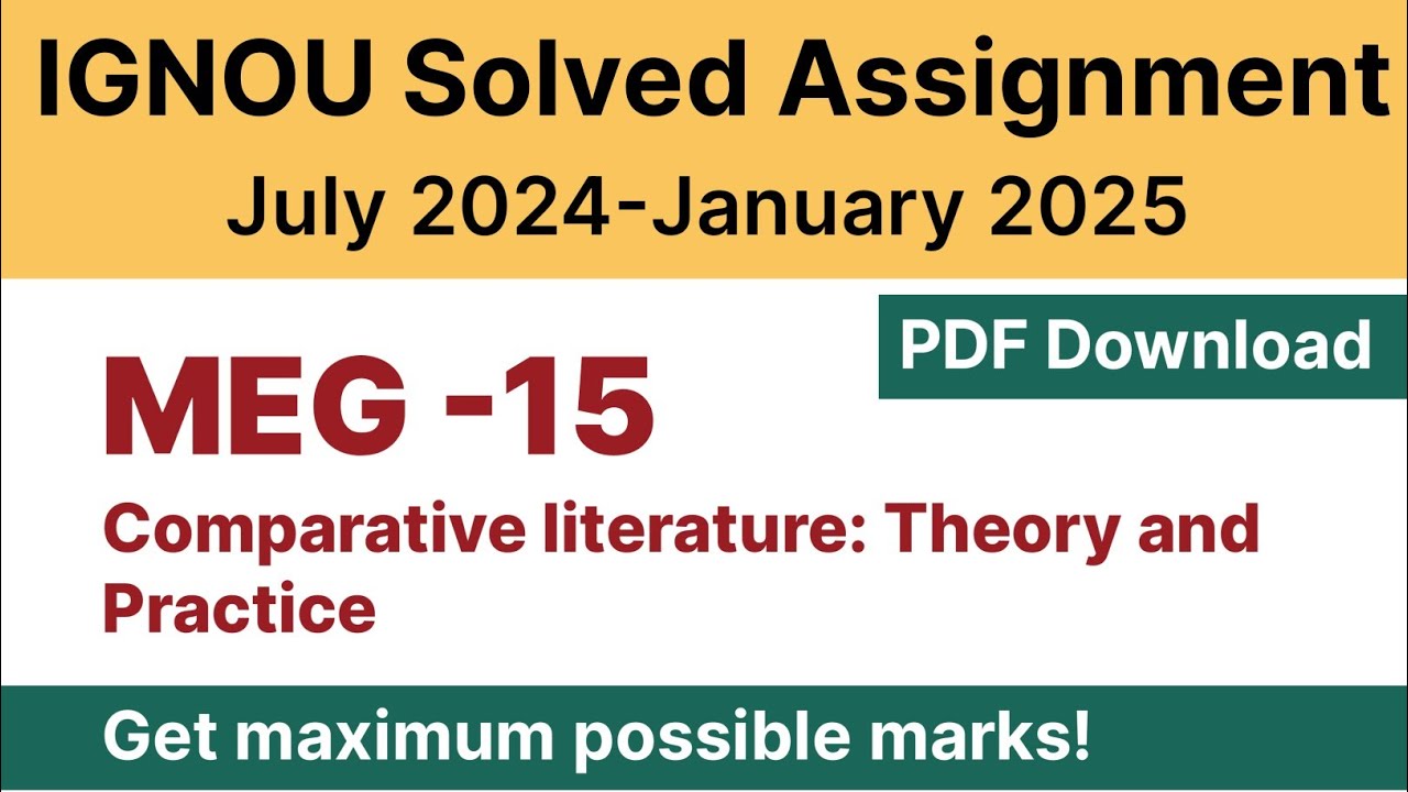 IGNOU MEG 15 Solved Assignment 2024-25 PDF Download