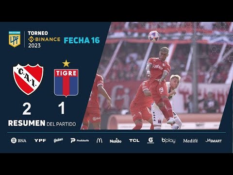 #TorneoBinance 2023 | Fecha 16 | resumen de Independiente - Tigre