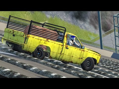 STIG SPEEDBUMPS AT MAX SPEED #3 - BeamNG Drive Crashes