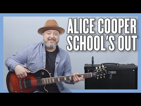 Alice Cooper School's Out Guitar Lesson + Tutorial