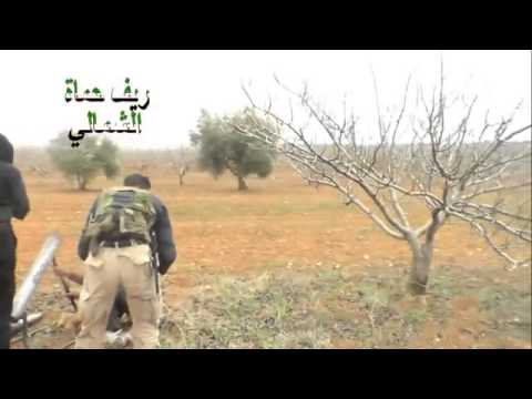 استهداف تجمعات لقوات النظام بصاروخ محلي الصنع من قبل لواء أنصار الحق في ريف حماة الشمالي