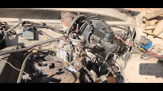 Carter BBD 2 barrel on a Slant-6 Holley 1945 1 barrel intake