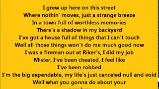 Bruce Springsteen - Roulette with Lyrics
