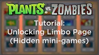 How to access the Limbo Page (hidden mini-games) in Plants vs. Zombies