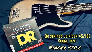 Video thumbnail for DR strings Lo-Rider 45/105 - Sound Test (finger style) / played with Fender Precision American Pro 2 by Davide Panetta