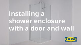 Installing a shower enclosure with a door and wall