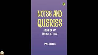 Notes and Queries, Number 175, March 5, 1853
