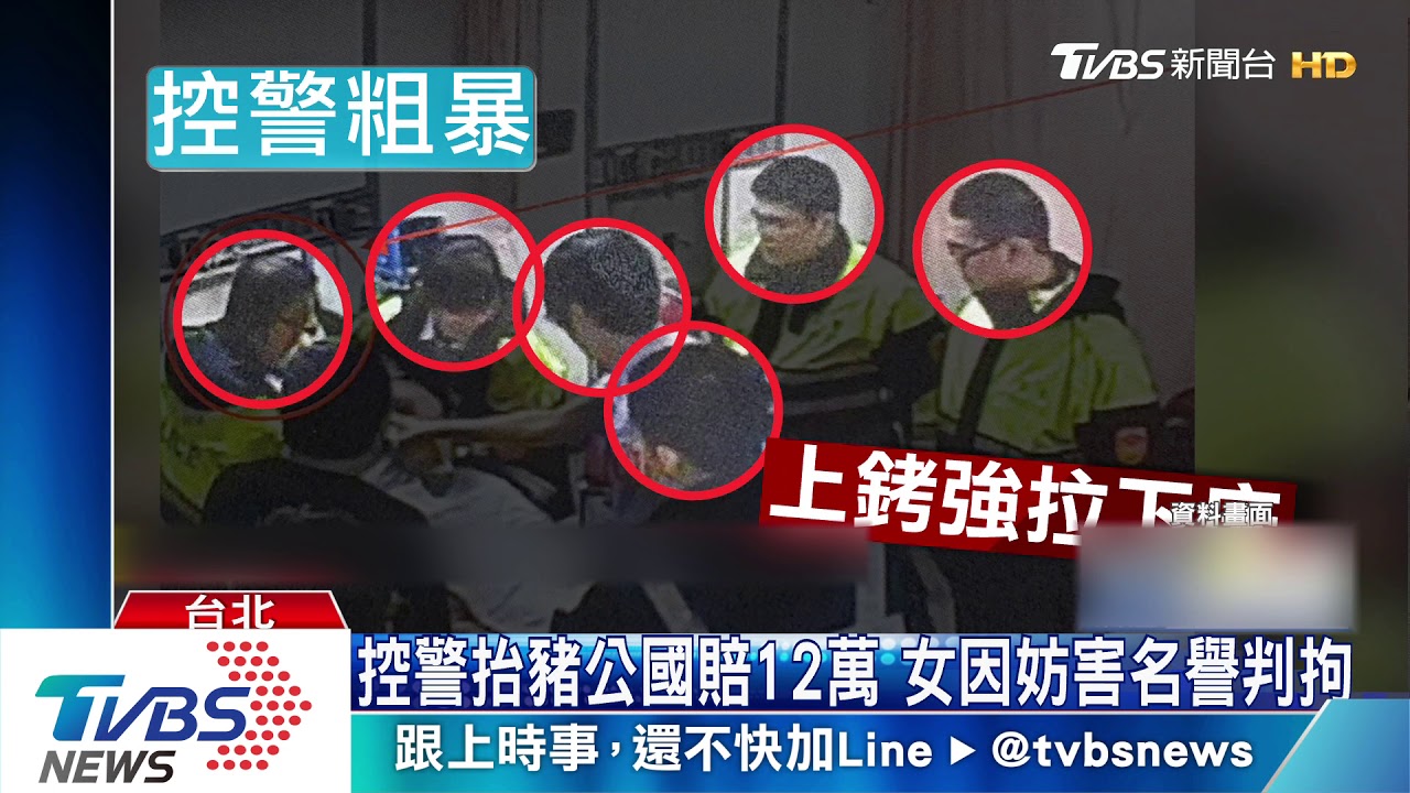 控警抬豬公國賠12萬 女因妨害名譽判拘