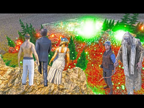Hero alliance against 2 million Ghost, Archer, orc & Roman !! Ultimate Epic Battle Simulator 2