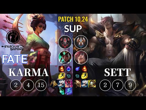 IG Fate Karma vs Sett Sup - KR Patch 10.24