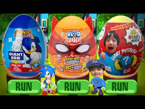 Tag with Ryan vs Vlad and Niki vs Sonic Dash - Mystery Surprise Egg Search Video