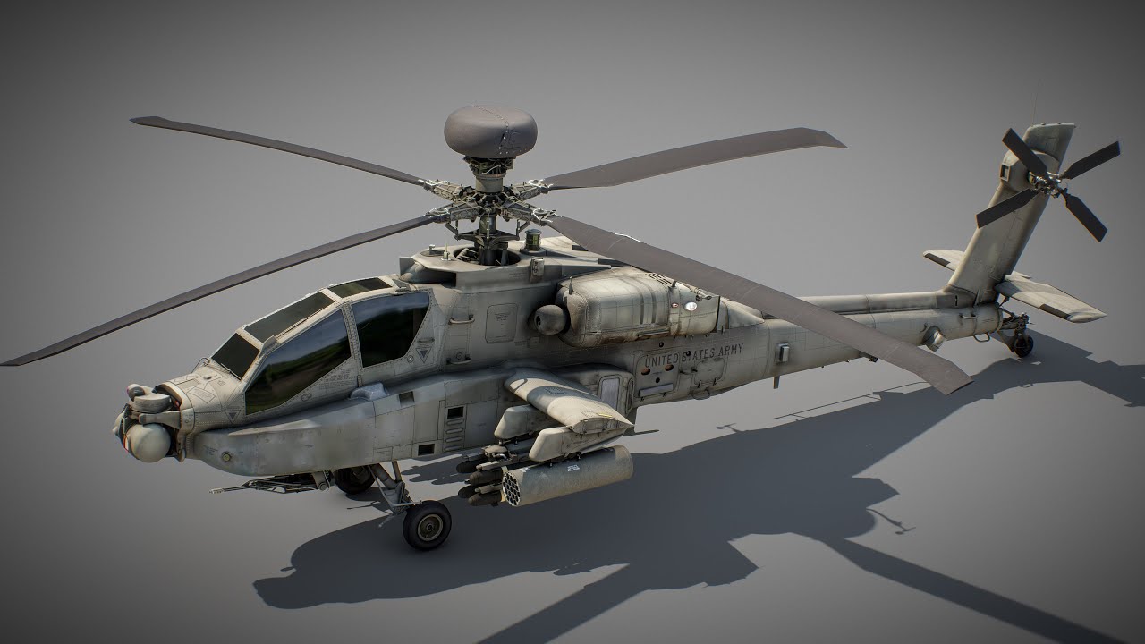 AH-64D Apache Longbow Helicopter 3D Model