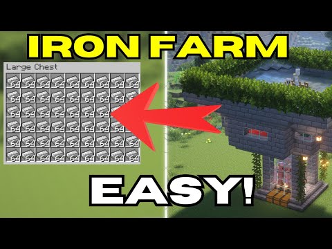 Come costruire la MIGLIORE fattoria di ferro AFK in Minecraft 1.21