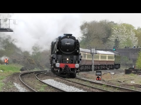 34052 Lord Dowding hauls Saphos Trains Welsh Borders Explorer 2018 - a 4K video