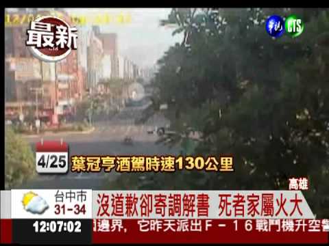 葉少爺酒駕今出庭 殺人毫無悔意