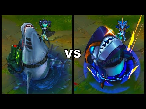 Omega Squad Fizz vs Super Galaxy Fizz Epic Skins Comparison (League of Legends)
