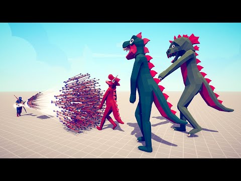 T-REX, GIGANOTOSAURUS & CARNOTAURUS vs EVERY GOD - Totally Accurate Battle Simulator TABS