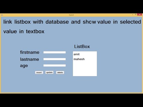 link listbox with database and show value in textbox if select listbox