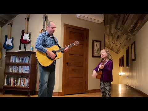 Traveling Wilburys cover — End of the Line. Harriet age 5 on uke.