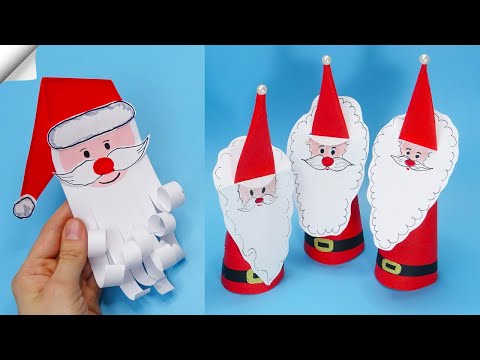 DIY paper crafts Paper toys Christmas crafts santa claus DIY santa claus