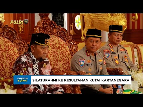KAPOLRES KUKAR DAMPINGI KAKORBINMAS BAHARKAM POLRI BERSILATURAHMI KE KESULTANAN KUTAI KARTANEGARA