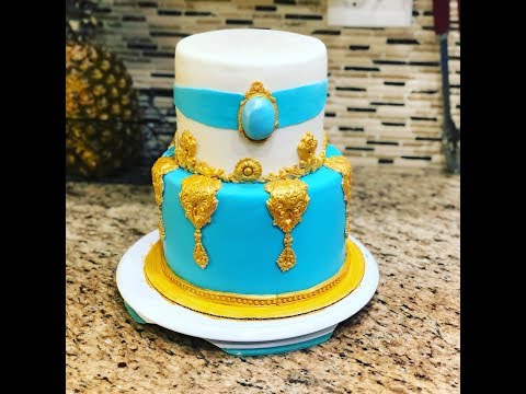 Princess Jasmine Inspired Cake/ Pastel Inspirado en la Princesa Jasmine