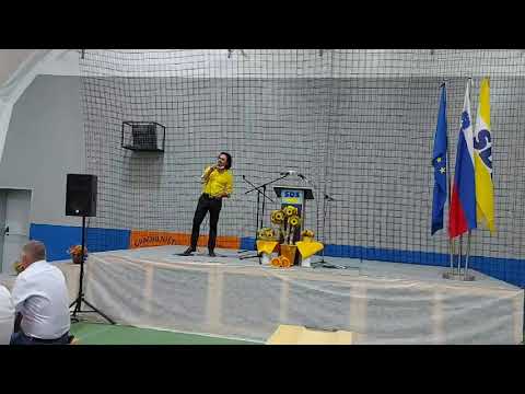 Nastop Anžeta Šuštarja na regijskem srečanju SDS v Logatcu, 11. september 2021