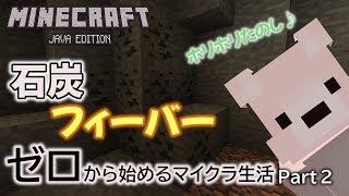 #2【マイクラ実況】驚愕！石炭が止まりません！ Minecraftサバイバル成長日記【ぷにクラ：Java版】