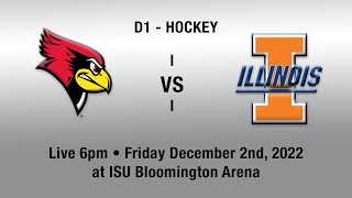 ISU D1 Hockey VS University of Illinois, December 2nd, 2022- 6pm - The Teddy Bear Toss Event!