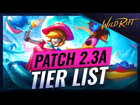 BEST Champions TIER List - Patch 2.3A - Wild Rift (LoL Mobile)