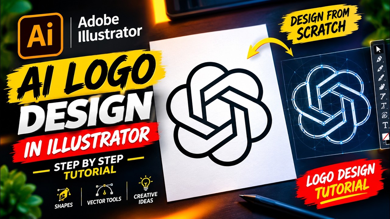 Illustrator tutorials for logo design by Adobe Illustrator Tutorials - video 4