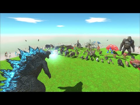 Godzilla 2014 vs All Units Animal Revolt Battle Simulator