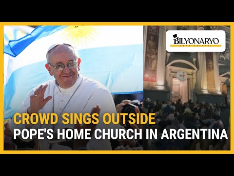 Crowd sings outside Pope's home church in Argentina | Newsfeed@Noon