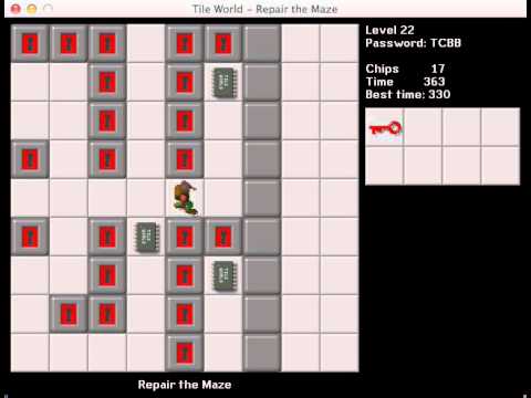 CCLP1 level 22 solution - 330 seconds
