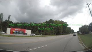 SOUTH CAROLINA BACKROADS - Afternoon drive Cheraw SC to Wingate NC on country back roads - ASMR